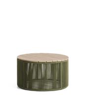 Столик La Forma (ех Julia Grup) Уличчный столик Dandara из стали, зеленой веревки и массива акации Ø70 см арт. 482550