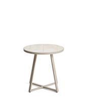 Столик La Forma (ех Julia Grup) Уличный столик Tella из бежевой стали с бежевой плиткой 45 см арт. 482359