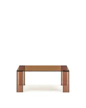 Столик La Forma (ех Julia Grup) Журнальный столик Adularia из стекла коричневого цвета 85 x 85 арт. 205352