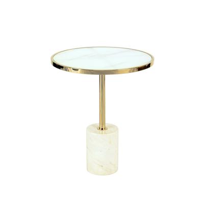 Столик Schuller Столик приставной Dekala Ø46 белый/золотой арт. 098654