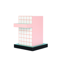 Столик Seletti Приставной столик Supersidetable Red Grid арт. 16511