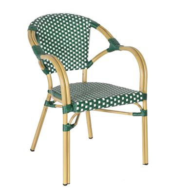 Стул 4SIS "Кабри" плетеный стул из искусственного ротанга, цвет зеленый арт. ZF2100C green