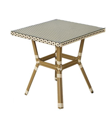 Стул 4SIS "Кабри" плетеный стол из искусственного ротанга, цвет бежево-коричневый арт. ZF2103T Coffee