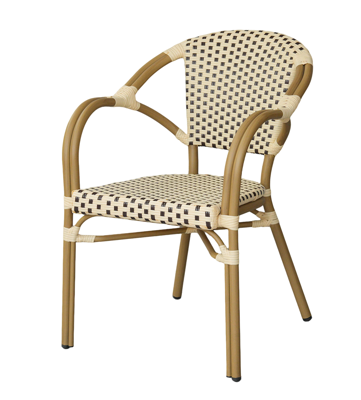 Стул 4SIS "Кабри" плетеный стул из искусственного ротанга, цвет бежево-коричневый арт. ZF2100C Coffee