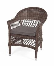 Стул 4SIS "Сицилия" плетеный стул из искусственного ротанга, цвет коричневый арт. YH-C1620W brown