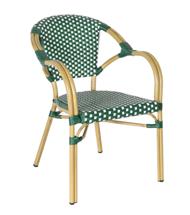 Стул 4SIS "Кабри" плетеный стул из искусственного ротанга, цвет зеленый арт. ZF2100C green