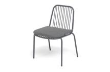 Стул 4SIS "Кастелло" стул из стали темно-серый (RAL7024) муар, ткань темно-серая 027 арт. СAS-CH-st001 RAL7024 Mua0(D-gray027)