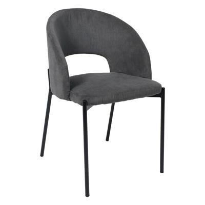 Стул AksHome Стул ELSA, серый велюр  Fjord15/черный арт. ZN-188896