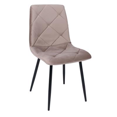 Стул AksHome Стул GILL, бежевый велюр/черный арт. ZN-173085