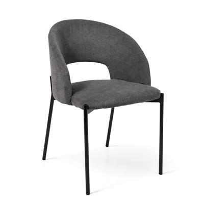 Стул AksHome Стул ELSA, серый велюр  Fjord15/черный арт. ZN-188896