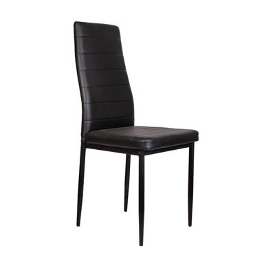 Стул AksHome Стул Romeo, чёрный, экокожа, цвет каркаса чёрный арт. ZN-381480