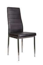 Стул AksHome Стул Romeo, чёрный, экокожа, цвет каркаса хром арт. ZN-126898