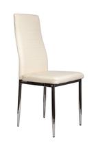 Стул AksHome Стул Romeo, кремовый, экокожа, цвет каркаса хром арт. ZN-126901