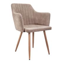 Стул AksHome Кресло BRIT, бежевая ткань 1701-03/дуб арт. ZN-381492