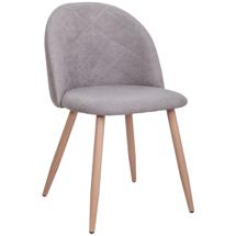 Стул AksHome Стул Honnor, светло-серый, ткань, цвет каркаса дуб арт. ZN-188894