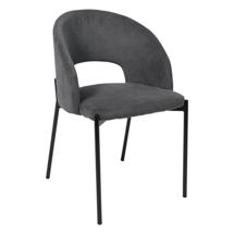 Стул AksHome Стул ELSA, серый велюр  Fjord15/черный арт. ZN-188896
