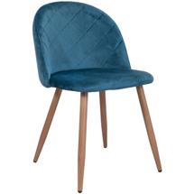 Стул AksHome Стул Honnor, голубой, велюр, цвет каркаса дуб арт. ZN-126727