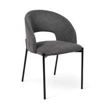 Стул AksHome Стул ELSA, серый велюр  Fjord15/черный арт. ZN-188896
