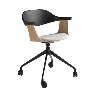 Стул Angel Cerda Офисный вращающийся стул 4130/DC-S200D из светло-серой ткани и пластика арт. 173664