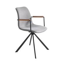 Стул Angel Cerda Вращающийся стул 4105/F3251A с тканевой обивкой и ножками из черной стали арт. 115066