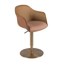 Стул Angel Cerda Поворотный стул 4235 из терракотово- бежевой ткани и коричневой экокожи арт. 495500