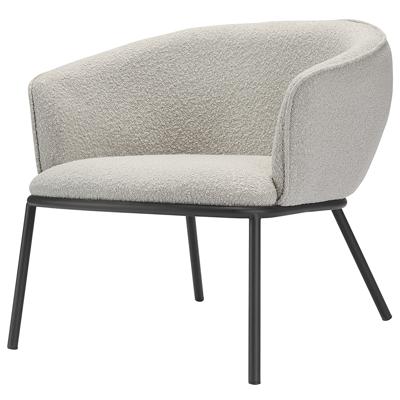 Стул Bergenson Bjorn Лаунж-кресло paal, букле, серое арт. FH-PL-LARMCH-PL-GR