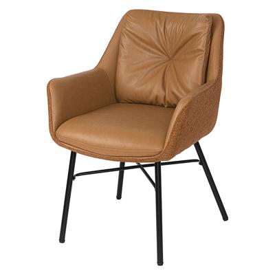 Стул Bergenson Bjorn Стул allar, экокожа, рогожка, коричневый арт. BB000023