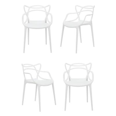 Стул Bradexhome Комплект из 4-х стульев Masters белый арт. FR 0215K