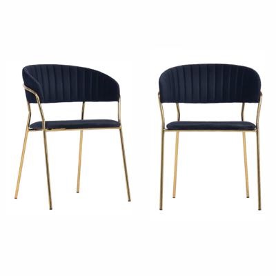 Стул Bradexhome Комплект из 2-х стульев Turin чёрный с золотыми ножками арт. FR 0797P