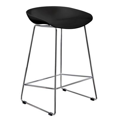 Стул Bradexhome Стул полубарный Neo чёрный с хромированными ножками арт. FR 0773