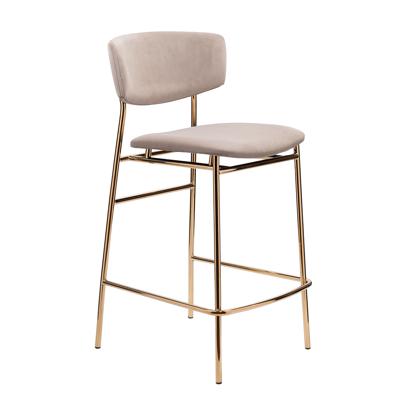 Стул Bradexhome Стул полубарный Elle латте с золотыми ножками арт. RF 0816