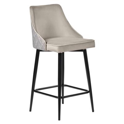 Стул Bradexhome Стул полубарный Dave латте с жаккардом, с поворотным механизмом арт. RF 0203