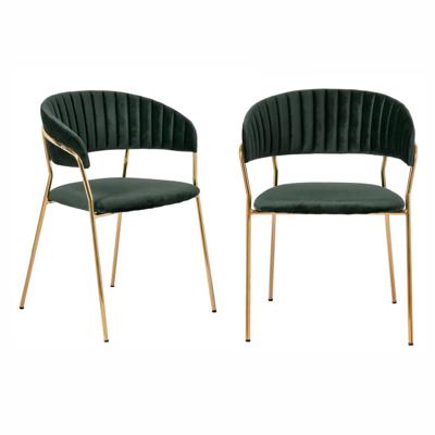 Стул Bradexhome Комплект из 2-х стульев Turin зеленый, золотые ножки арт. FR 0558P