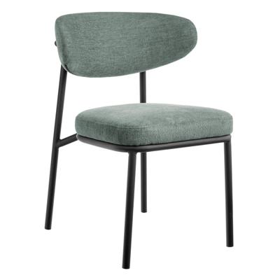 Стул Bradexhome Стул Lucas 2 шалфей шенилл с чёрными ножками арт. FR 1021