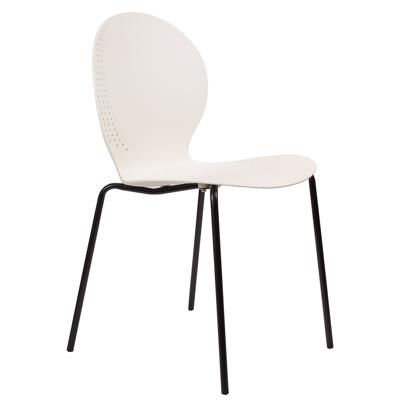 Стул Bradexhome Стул Wave белый с черными ножками арт. FR 1064