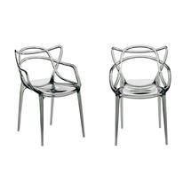 Стул Bradexhome Комплект из 2-х стульев Masters прозрачный серый арт. FR 0705П