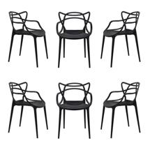 Стул Bradexhome Комплект из 6-ти стульев Masters чёрный арт. FR 0134S