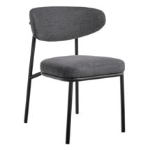 Стул Bradexhome Стул Lucas 2 серый шенилл с чёрными ножками арт. FR 1019
