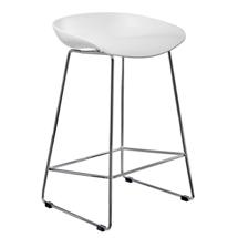 Стул Bradexhome Стул полубарный Neo белый с хромированными ножками арт. FR 0697