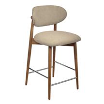 Стул Bradexhome Стул полубарный Lucas 3 латте букле ножки цвета орех арт. RF 0800