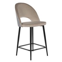 Стул Bradexhome Стул полубарный Leo латте с жаккардом, поворотный механизм арт. RF 0268