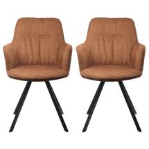 Стул Bradexhome Комплект из 2-х стульев Grant терракотовый шенилл на поворотном механизме арт. FR 1005P