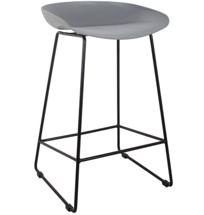 Стул Bradexhome Стул полубарный Neo серый с чёрными ножками арт. FR 0699