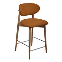 Стул Bradexhome Стул полубарный Lucas 3 терракотовый букле, ножки цвета орех арт. RF 0802