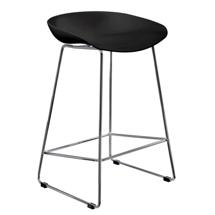 Стул Bradexhome Стул полубарный Neo чёрный с хромированными ножками арт. FR 0773