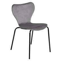 Стул Bradexhome Стул Seven Style тёмно-серый велюр с чёрными ножками арт. RF 0256