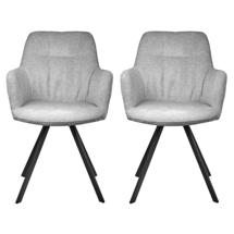 Стул Bradexhome Комплект из 2-х стульев Grant серый шенилл на поворотном механизме арт. FR 1003P