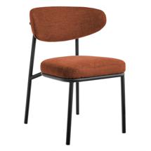 Стул Bradexhome Стул Lucas 2 терракотовый шенилл с чёрными ножками арт. FR 1020