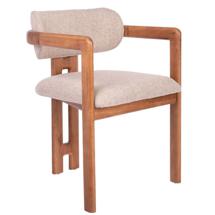 Стул Bradexhome Стул Rich рогожка латте с ножками цвета орех арт. RF 0858