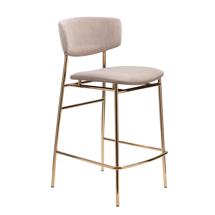 Стул Bradexhome Стул полубарный Elle латте с золотыми ножками арт. RF 0816